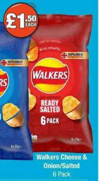Walkers Cheese & Onion-salted