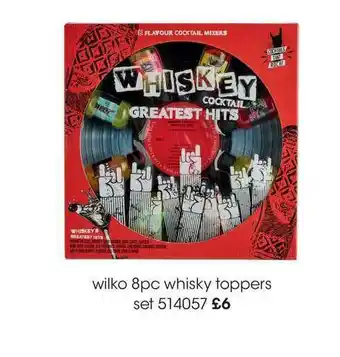 Wilko Wilko 8pc Whisky Toppers Set offer