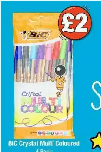 Poundland Bic Crystal Multi Coloured offer