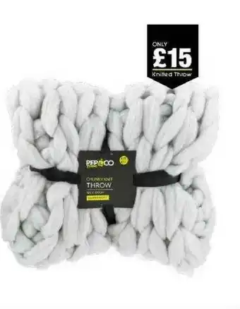 Poundland Knitted Throw offer
