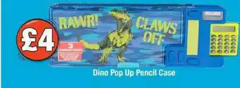 Poundland Dino Pop Up Pencil Case offer