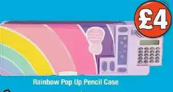 Poundland Rainbow Pop Up Pencil Case offer