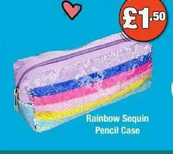 Rainbow Sequin Pencil Case