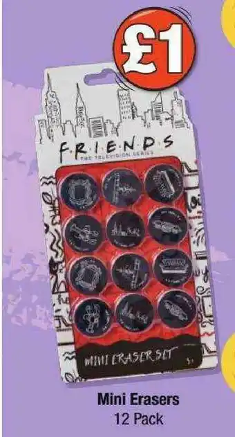 Poundland Mini Erasers offer
