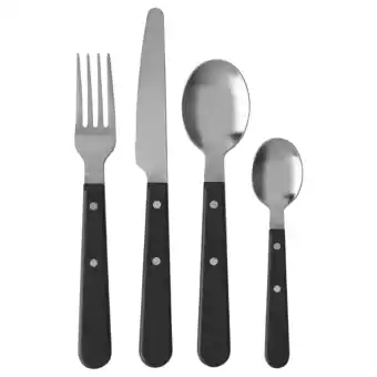 IKEA Livnära 24-piece cutlery set, black offer