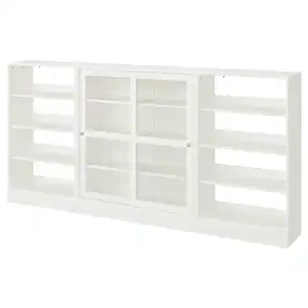 IKEA Havsta storage comb w sliding glass doors, white, 283x37x134 cm offer