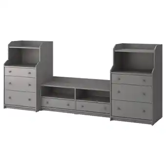 IKEA Hauga tv/storage combination, grey, 277x46x116 cm offer