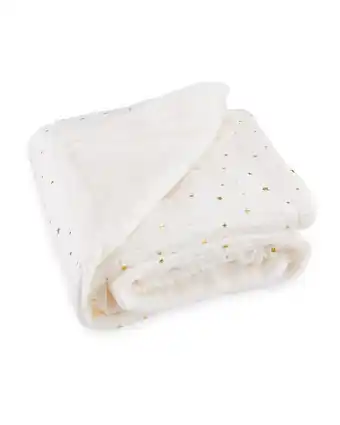 Aldi Gold stars muslin baby blanket offer