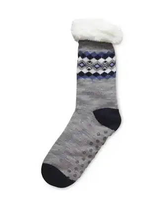 Aldi Adults' avenue grey slipper socks offer