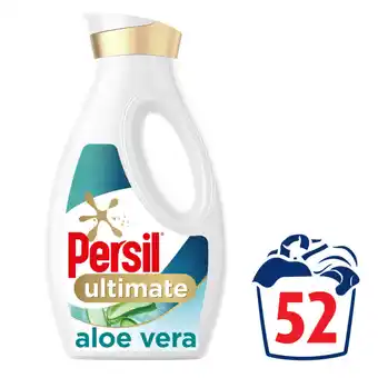 Asda Persil ultimate laundry washing liquid detergent non bio aloe vera 52 washes offer