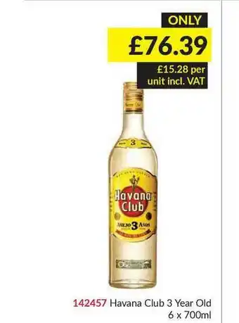 Musgrave MarketPlace Havana Club 3 Year Old offer
