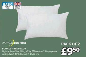 JYSK Bounce Fibre Pillow offer