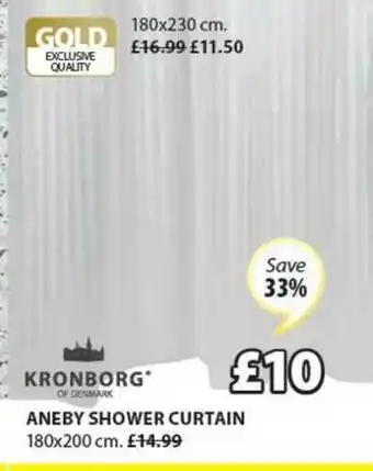 JYSK Aneby Shower Curtain Save 33% offer
