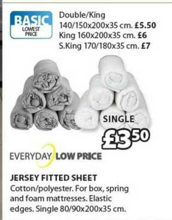 JYSK Jersey Fitted Sheet offer
