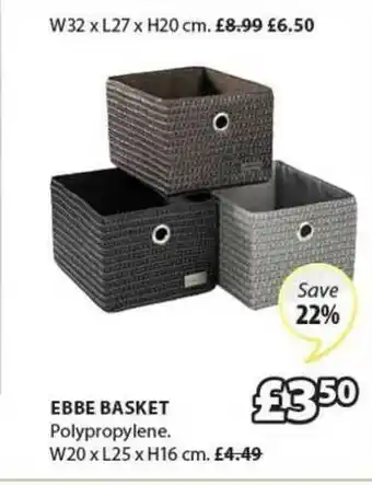JYSK Ebbe Basket Save 22% offer