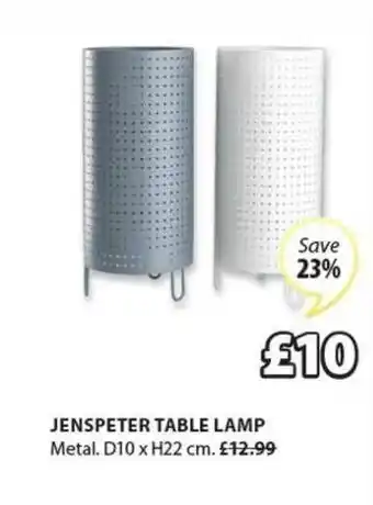 JYSK Jenspeter Table Lamp Save 23% offer