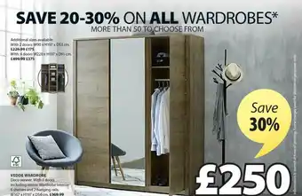 JYSK Vedde Wardrobe Save 30% offer