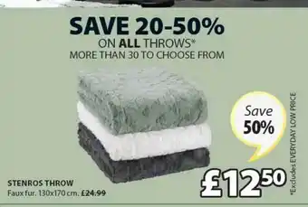 JYSK Stenros Throw Save 50% offer