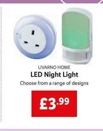 Lidl Livarno Home Led Night Light offer