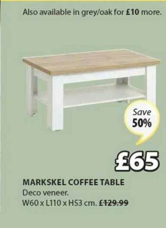 JYSK Markskel Coffee Table offer