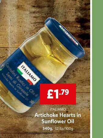 Lidl Italiamo Artichoke Hearts In Sunflower Oil offer