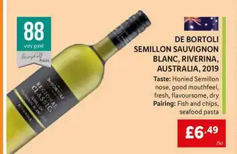 Lidl De Bortoli Semillon Sauvignon Blanc Riverina Australia 2019 offer