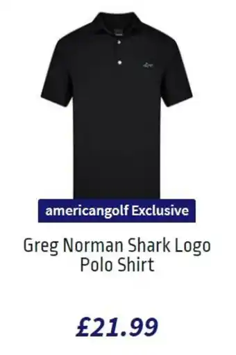 American Golf Greg Norman Shark Logo Polo Shirt offer