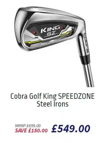 American Golf Cobra Golf King SPEEDZONE Steel Irons offer