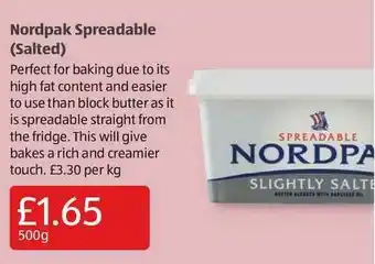 Aldi Nordpak Spreadable Salted offer