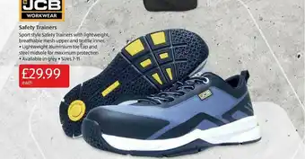 Aldi Jcb Workwear Safety Trainers offer