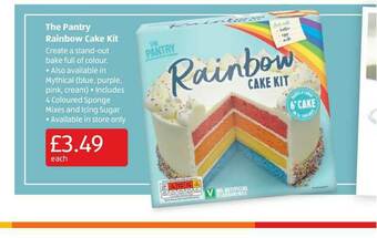 Aldi The Pantry Rainbow Cake Kit offer