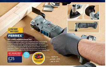Ferrex 20v Cordless Multifunctional Tool