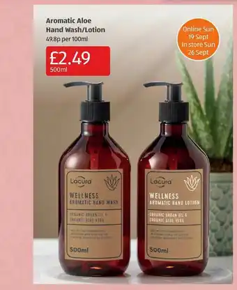 Aldi Aromatic Aloe Hand Wash Lotion offer