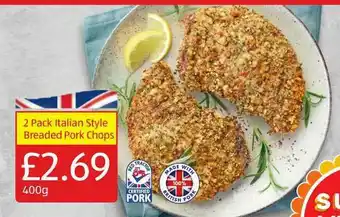 Aldi 2 Pack Italian Style Breaded Pork Chops offer