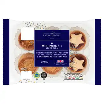 Asda Asda extra special 6 mini pork pie selection 300g offer