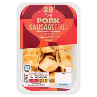 Asda Asda 28 tasty pork sausage rolls 280g offer