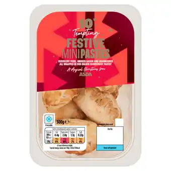 Asda Asda 10 tempting festive mini pasties 300g offer