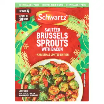 Asda Schwartz christmas limited edition sautéed brussels sprouts with bacon recipe mix offer
