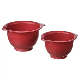 IKEA Vispad mixing bowl, set of 2, red offer