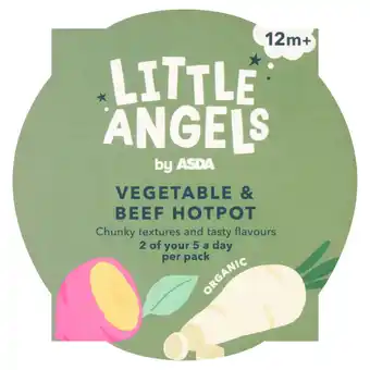 Asda Little angels by asda organic vegetable & beef hotpot baby food 12+ months offer