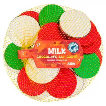 Asda Asda cracking milk chocolate elf coins 225g offer