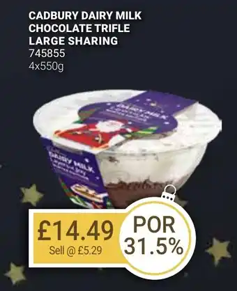 Bestway CADBURY DAIRY MILK CHOCOLATE TRIFLE LARGE SHARING offer