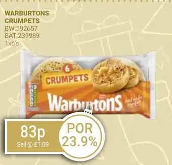 Bestway WARBURTONS CRUMPETS offer