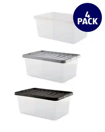 Aldi Premier 12l 4 pack storage box & lid offer