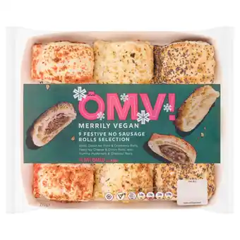 Asda OMV! Deliciously Vegan 9 Festive No Sausage Rolls Selection 270g offer