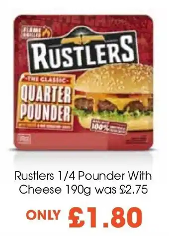 Centra Rustlers 1/4 Pounder With Cheese 190g offer