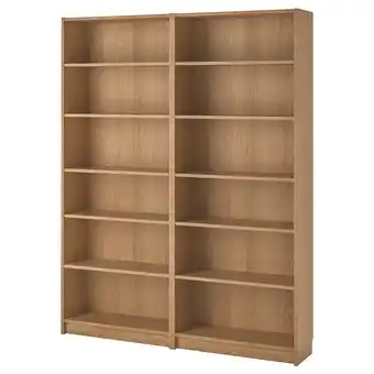 IKEA Billy bookcase, oak veneer, 160x28x202 cm offer