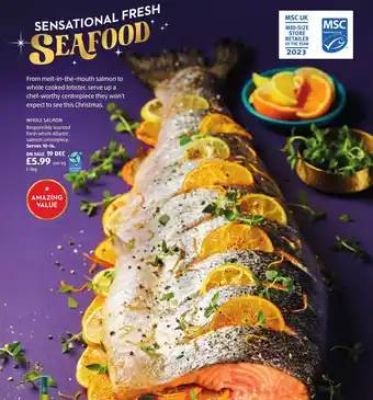 Aldi WHOLE SALMON offer