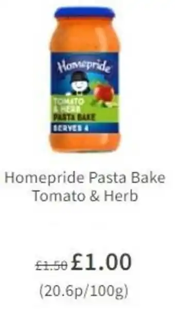Asda Homepride Pasta Bake Tomate & Herb offer