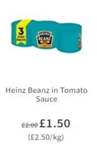 Asda Heinz Beanz in Tomato Suace offer